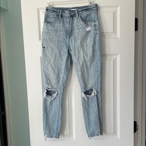 Eunina Light Blue Distressed Ankle Jeans 3